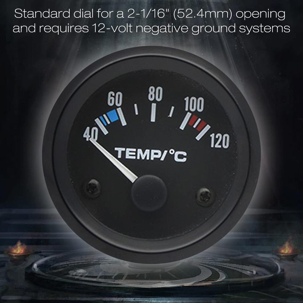 Hosioe 2'' 52mm with Sensor 1/8'' NPT Car LED Digital Backlit Car Instrument Tool