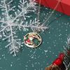 Runt Jultomte Hänge Guld Halsband, Stilfulla och Utsökta Jultillbehör Gåva