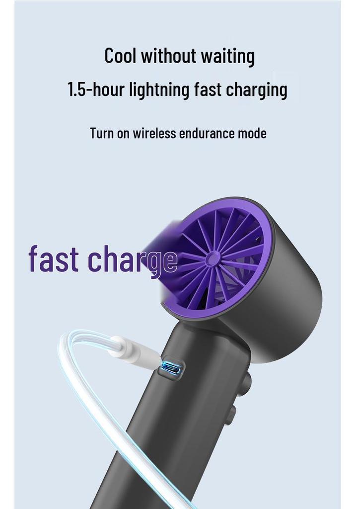 2025 Compact High-Speed Semiconductor Ice Fan with Digital Display and Powerful Wind