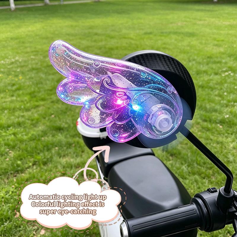 Removable Helmet Decoration Lovely Glowing Angel Devil Wings Stickers Easy To Install Motorcycle Motorbike Cycling Supplies