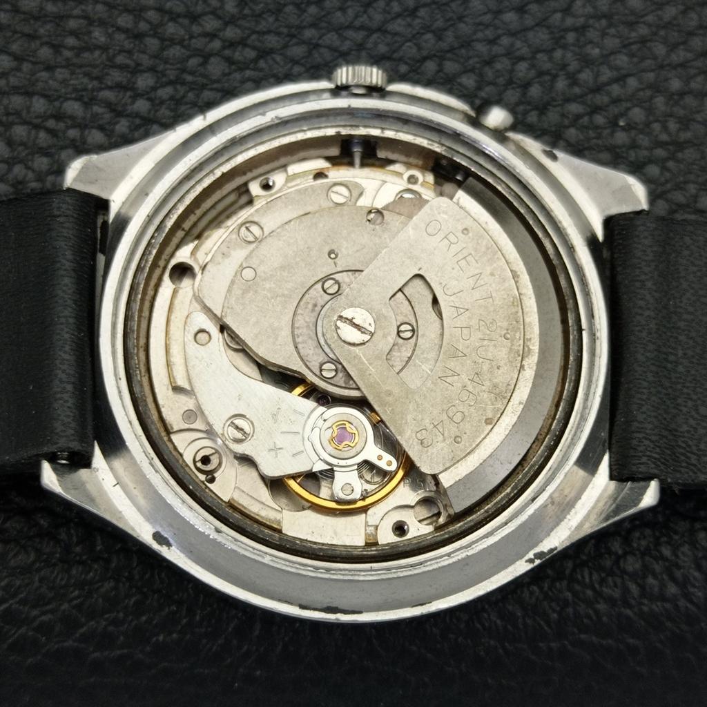 VINTAGE ORIENT AUTOMATIC 46943 JAPAN MENS BLACK COLOR DIAL WATCH a700716-5 R204-a700716