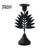 Talos Vintage Metal Candle Holder, Romantic Candlestick Dinner Table Centerpiece, Retro Aged Texture Decor for Wedding Party and Home Anniversary