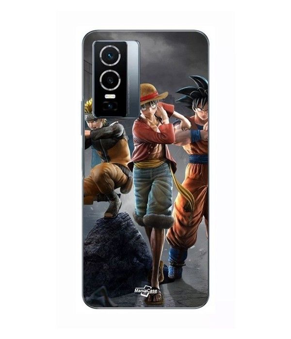 Case for Vivo Y76 5G Goku Naruto Luffy One Piece Dragon Ball Z 3D Anime Manga Maniacase