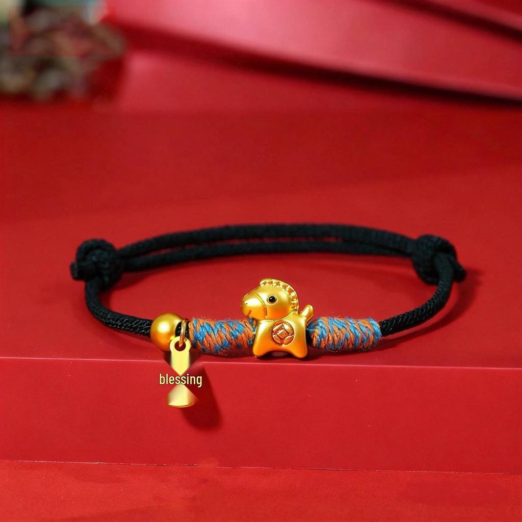 Red String Zodiac Horse Bracelet - Handwoven New Year Gift for Men & Women