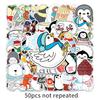 50 Winter Fresh Graffiti Cartoon Stickers for DIY Skateboards, Water Bottles, Luggage - Waterproof and Creative.