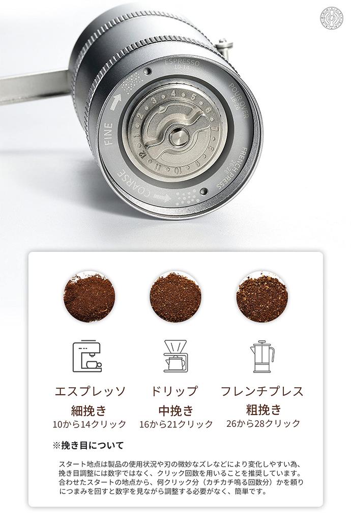 CAMPING MOON Camping Coffee Mill, Coffee Hand Grinder, Solo Grinder, S, Conical Type, CC-115