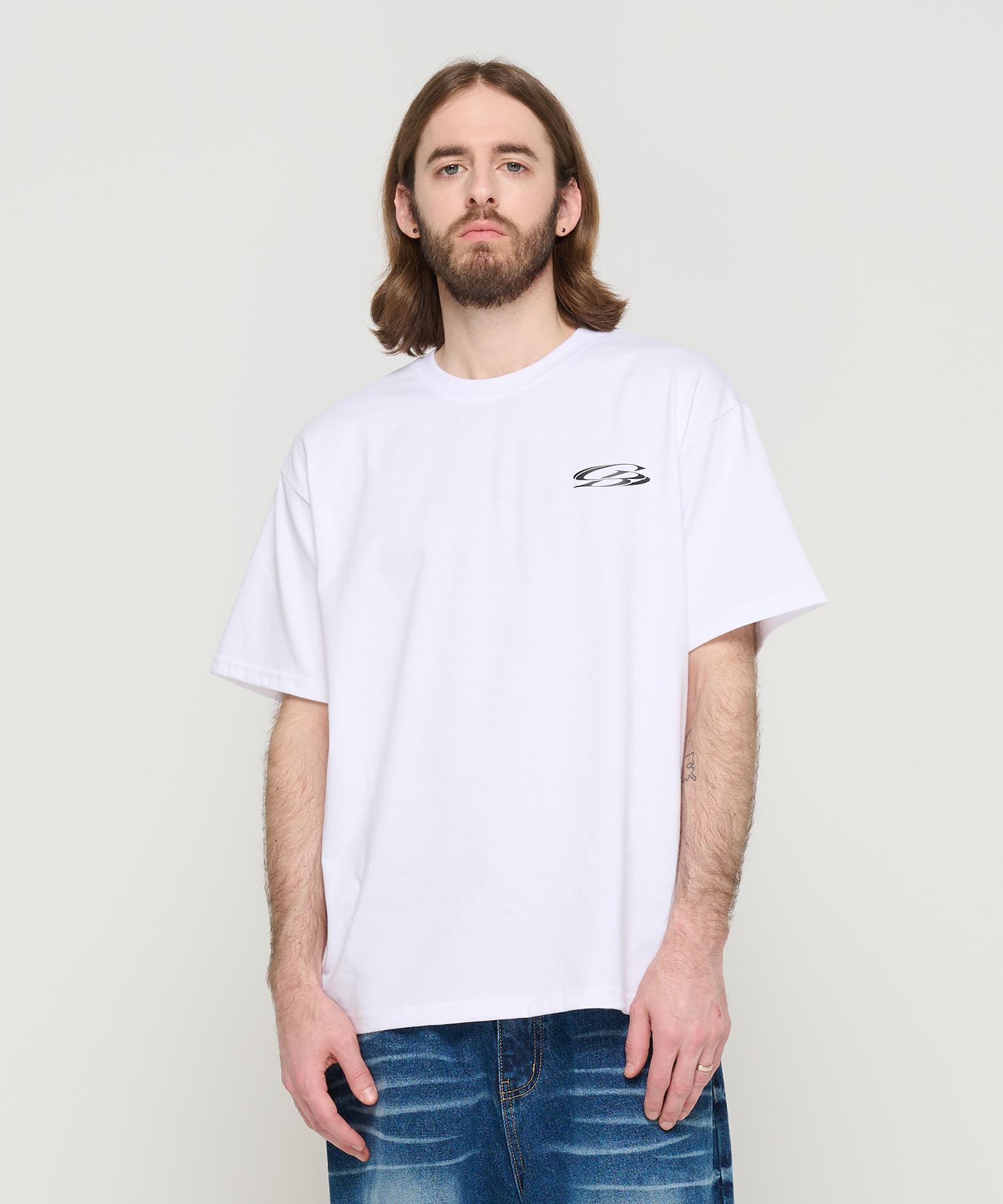 Cargo Bros Circle Small Logo Oversized Short Sleeve Tee (White) Xl