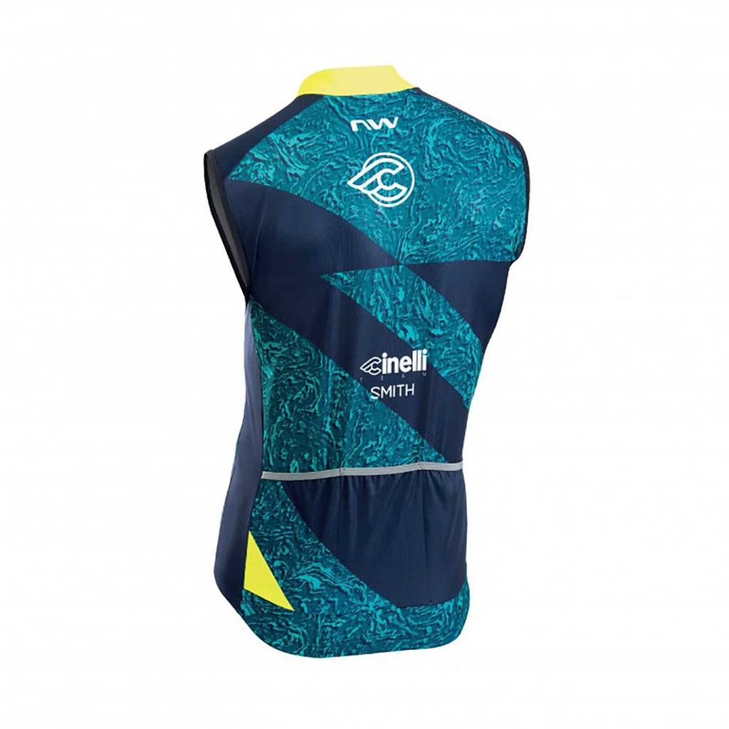 Cinelli Cycling TEAM CINELLI Men's Vest, SMITH'21, Blue-Green