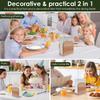 Wooden Upright Napkin Holder Decorative Vertical Paper Napkin Dispenser Ergonomic Standing Tissue Storage Dispenser for Dining