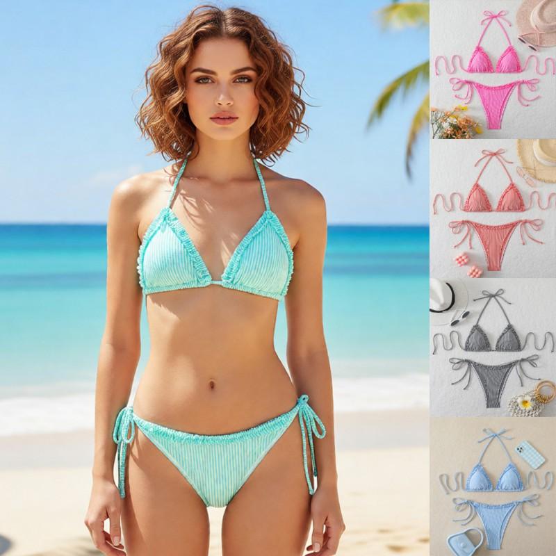 Sexy Bikini Beach Spa Vacation Swimsuit Female Hot Girl High Fork Suit