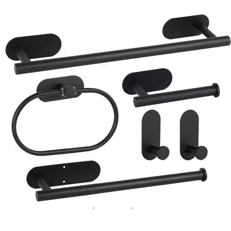 Stainless Steel No-Drill Bathroom Tissue & Towel Holder Rack