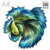 Whale 3d Jigsaw Wooden Animal Puzzles Toys Underwater World Fish Unique Puzzle Gift Interactive Games Educational Toy