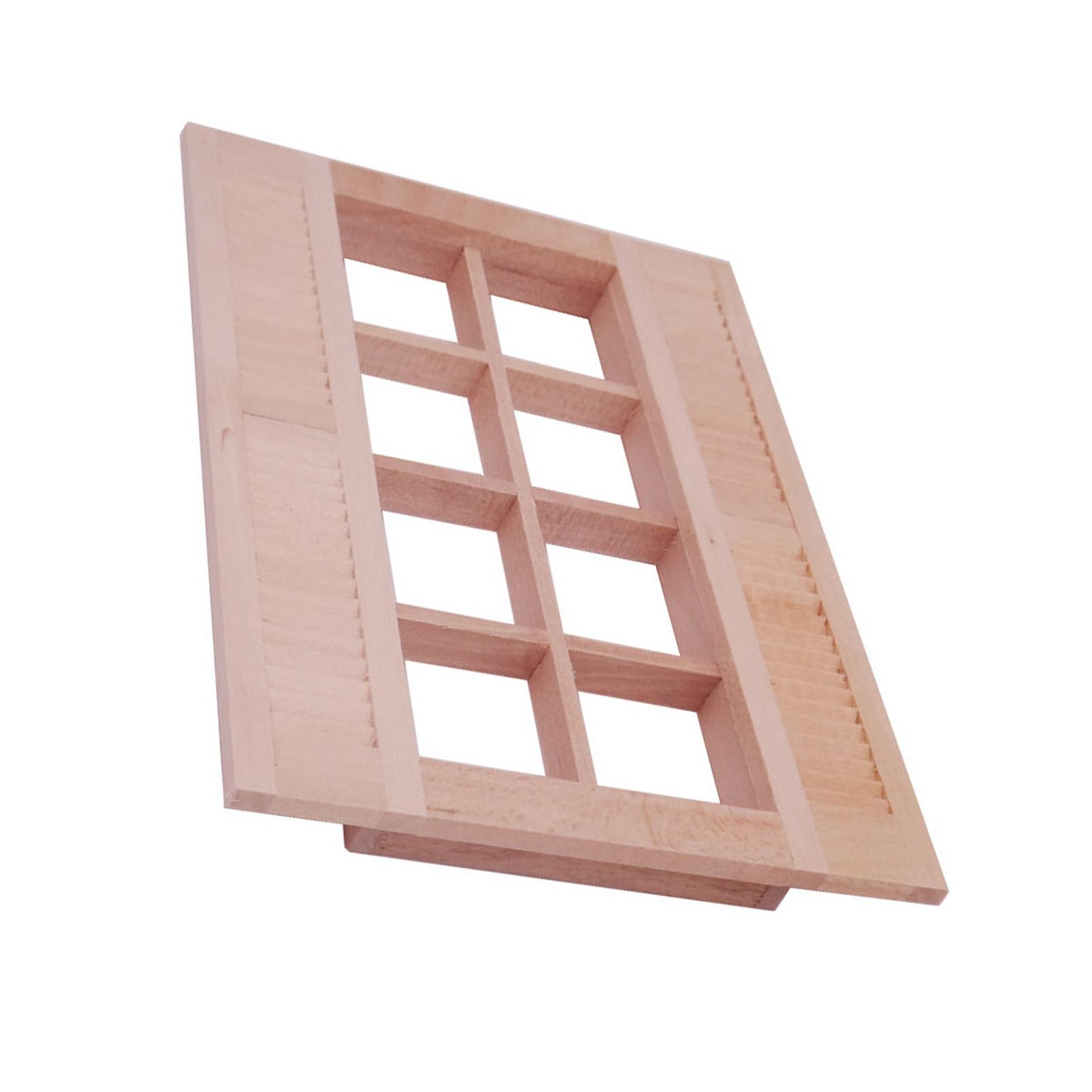 

Миниатюрные деревянные жалюзи для кукольного домика, аксессуары для отображения сцены, масштаб 1/12, модель для рукоделия, домашняя декорация для дисплея