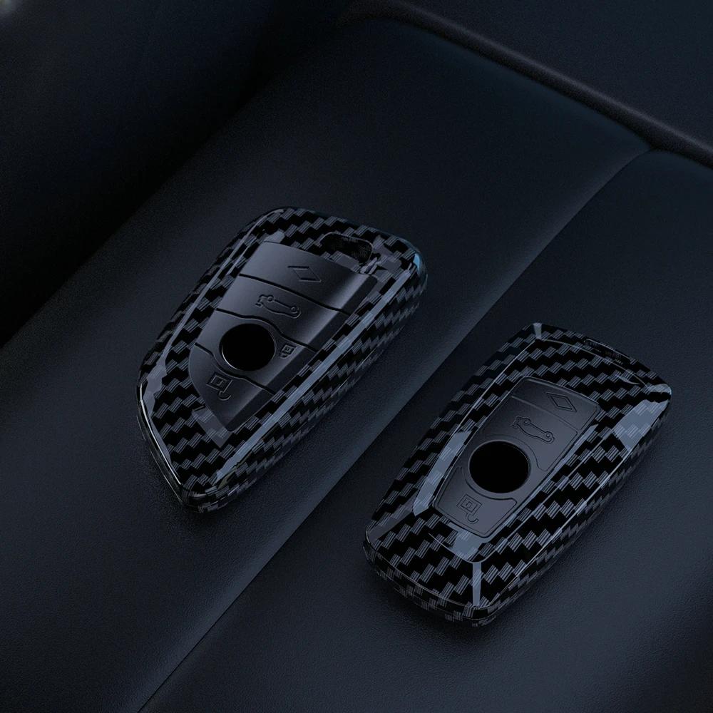 ABS Carbon Fiber Car Key Case Cover For BMW 1 2 3 4 5 6 7 Series X1 X3 X4 X5 X6 X7 F10 F20 F30 G20 G30 G01 F15 F16 G02 G05 F34