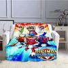 Coperta stampata cartone animato Digimon Coperta in flanella Coperta calda coperta da picnic Coperta da casa da viaggio fodere per letto Regalo di compleanno