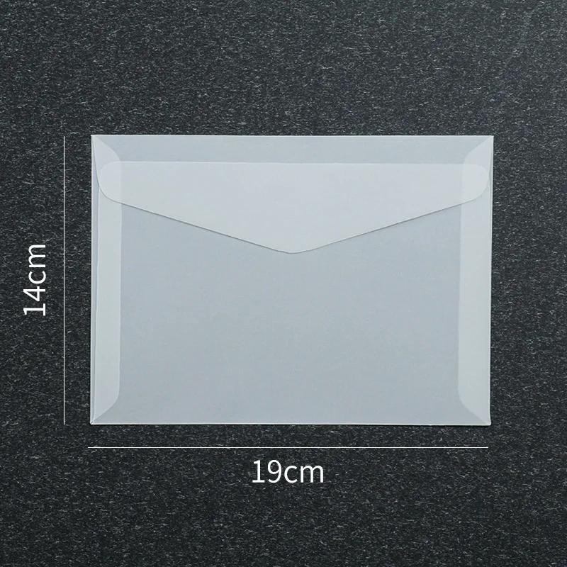 50pcs/lot Blank Translucent Envelope for Invitations Postcards European Giftbox Message Card Envelopes Wedding Business Letters