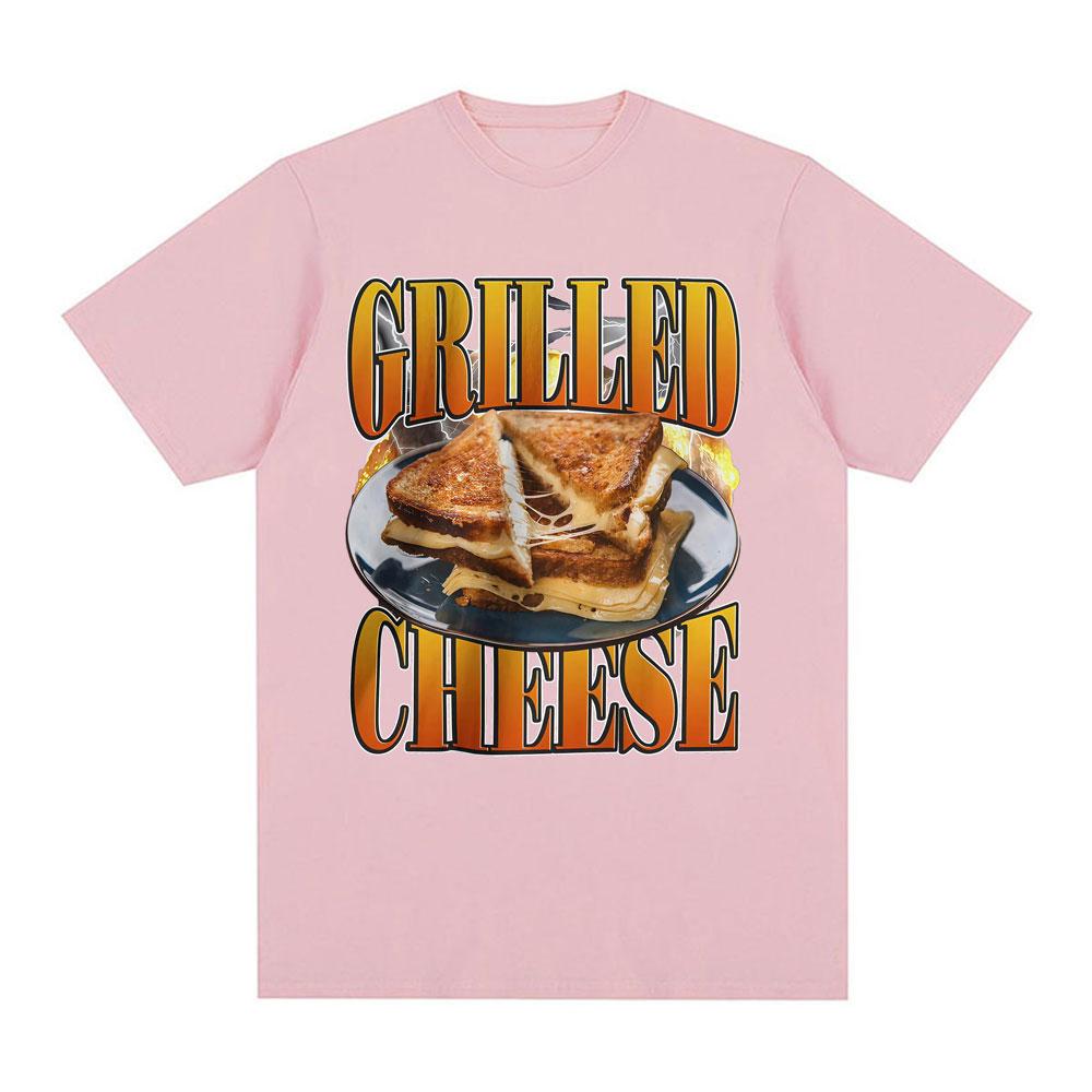 Funny Grilled Cheese Foodie Gift Meme Tshirt Unisex Women Summer Casual ONeck Oversized T Shirts Cotton 100 High Quality T Shirt