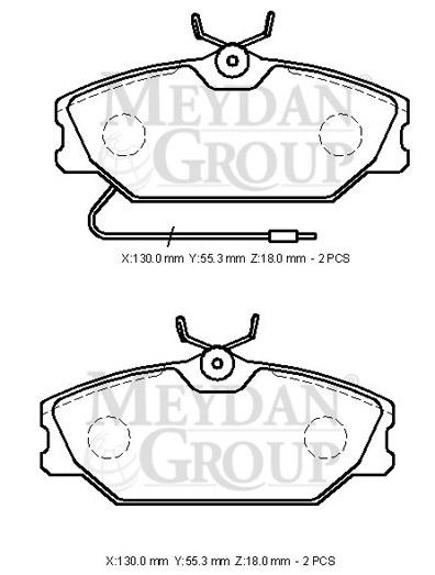 For Renault Megane 1 1999 2002 Front Brake Pad 2 Cable Dısc 130X55,3X18 Bramax