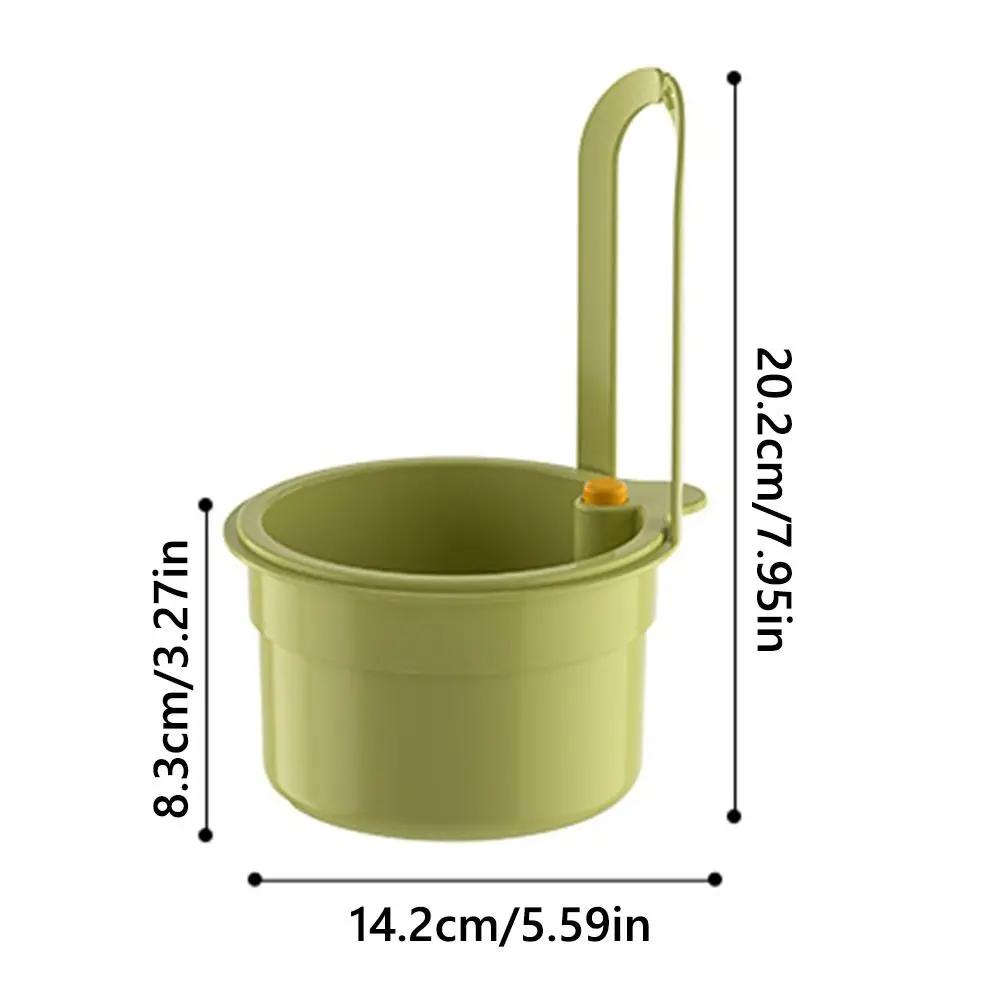 

Sink Drain Basket Adjustable Auto-Tipping Water Tap Hanging Sponge Holder Kitchen Trash Collector Kitchen Sink Essential зелёный