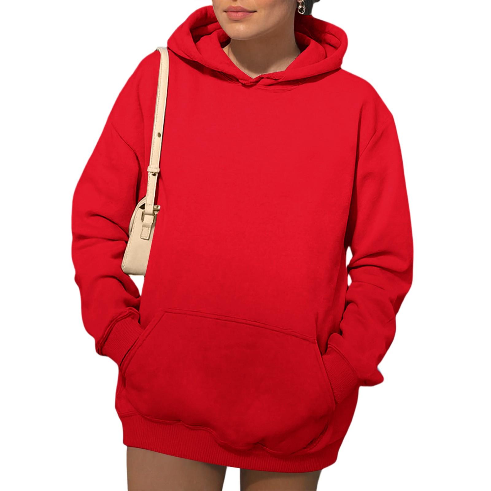 

Womens Hoodies Fall Fashion Sweatshirts Casual Long Sleeve Loose Sweatshirt Fall Hoodie Sweatshirt S червоний