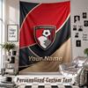 Custom Tapestry Wall Hanging, Bournemouth Football Personalized Name Text Home Wall Decor