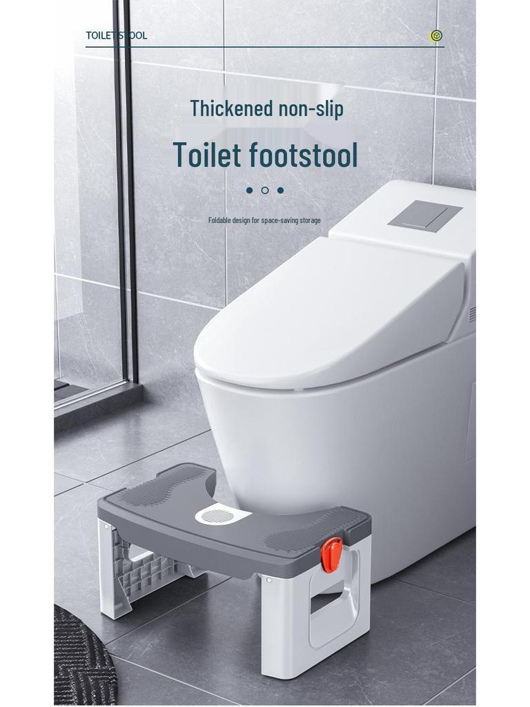 Foldable Toilet Footrest Stool for Elderly and Pregnant Users