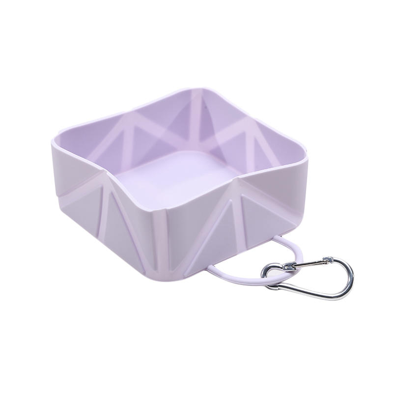 Collapsible Silicone Dog Bowl Portable Foldable Pet Water Food Bowl with Clip for Outdoor Travel Hiking Camping