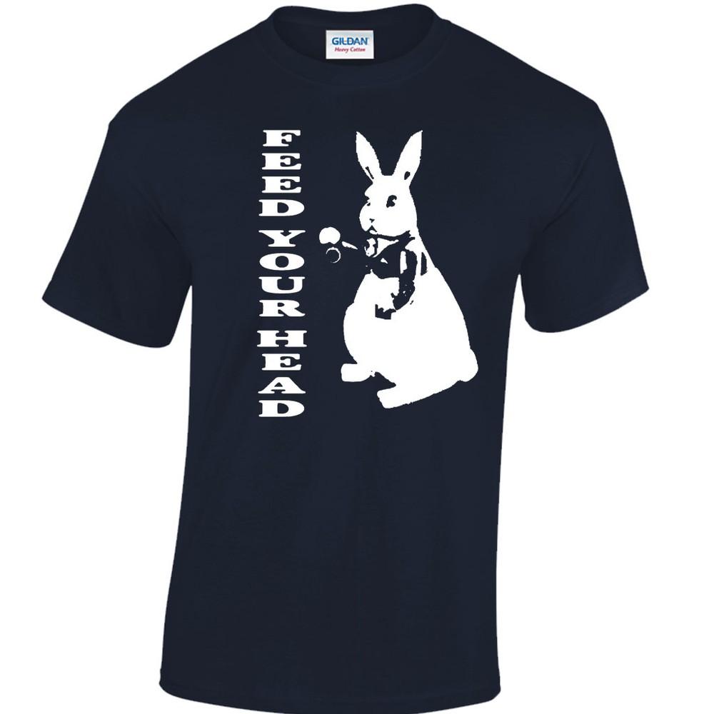 

60 s Inspired T-Shirt White Rabbit T-Shirt Alice In Wonderland Hippy Teacher Unisex T-Shirt XXXXL