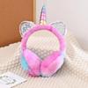 Simpatici Paraorecchie Unicorno Bambini Orecchie di Gatto Adorabili Copri Paraorecchie Scalda Orecchie Fascia per Capelli di Peluche Cuffie di Pelliccia Inverno Soffice Paraorecchie