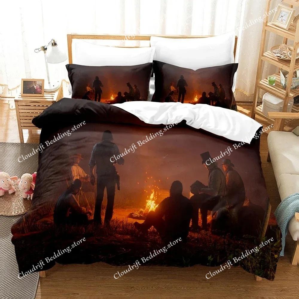 Mode 3D Red Dead Redemption Bettwäsche-Sets Bettbezug-Set mit Kissenbezug Twin Full Queen King Bettwäsche Bettwäsche