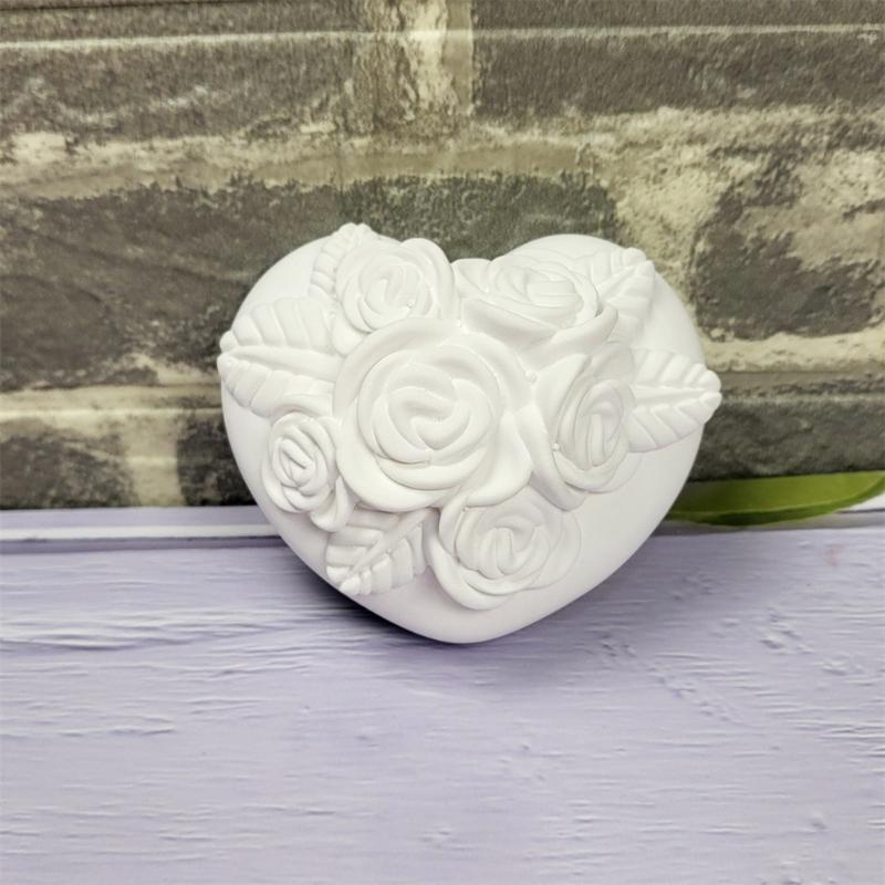 3D Rose Heart Silicone Mold for Candle Soap Making Epoxy Resin Silicone Molds Fondant Silicone Molds for Candy Baking