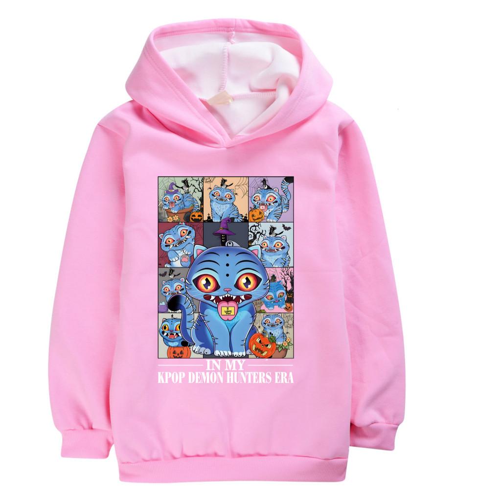 4978 Cute Derpy Kpop Rumi Zoey Mira Print Kids Girls Long Sleeves Velvet Warm Winter Hoodie