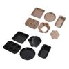 6pcs Bakeware Set Loose Bottom Carbon Steel Anti Stick Baking Pans Set for Toast Muffin Pizza