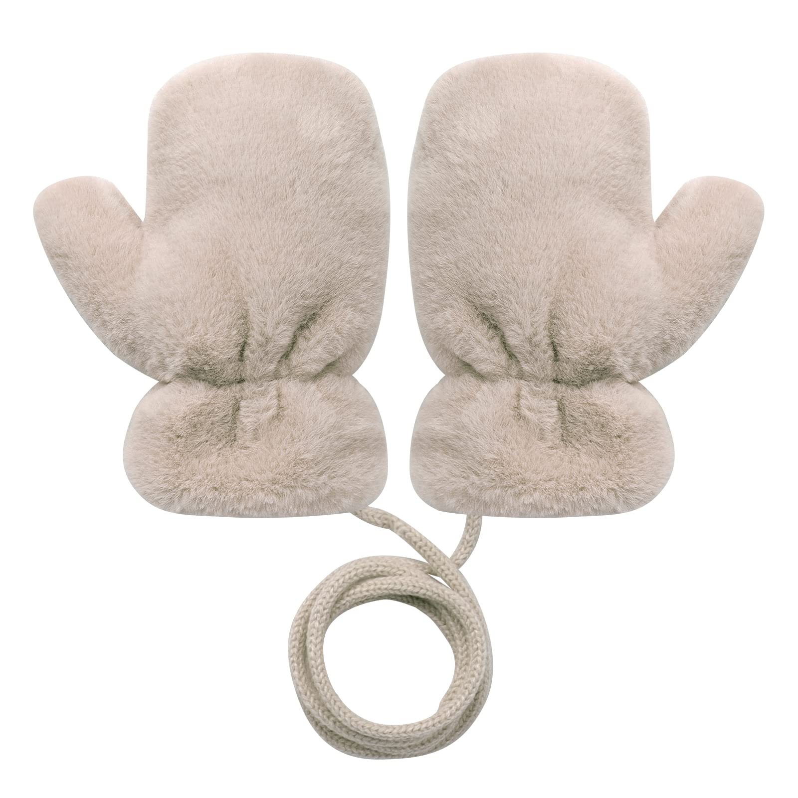 

LYING Baby Winter Cold Ages with for Girls and Perfect for School and Autumn and Solid Warm Mittens for Toddlers and Perfect for Outdoor Popular Gift бежевый