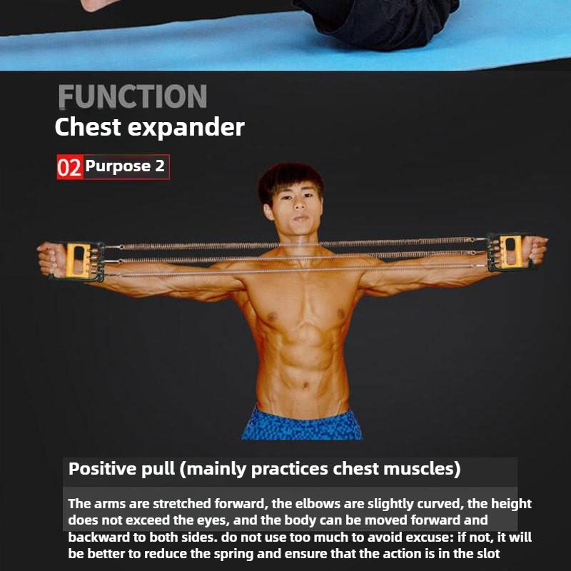 3 in 1 Federzugarm-Workout Brustexpander Multifunktionaler Fitness-Spannungsmuskeltrainer