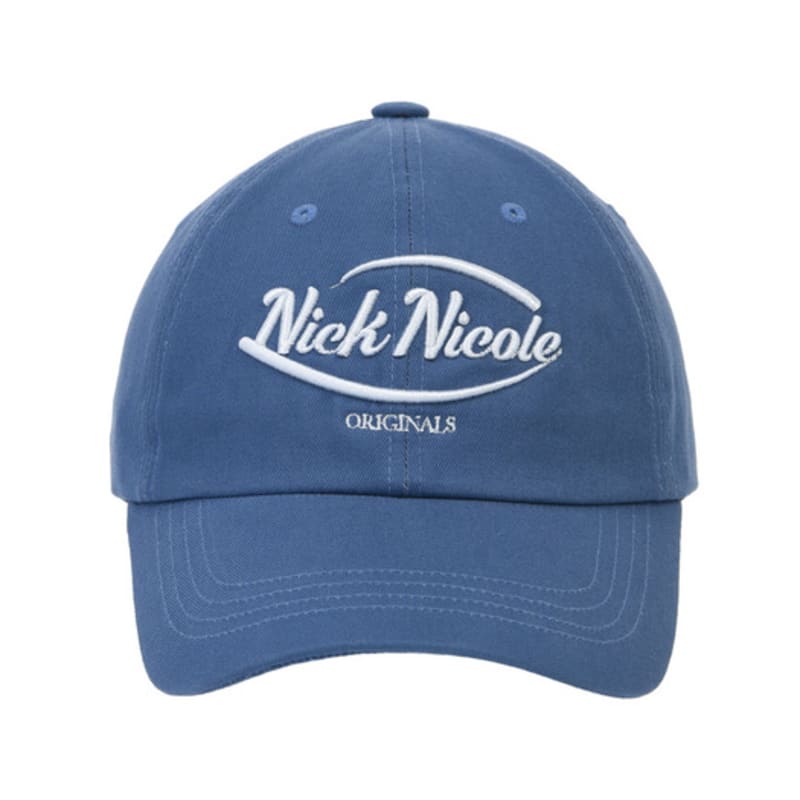 

NICK&NICOLE NICOLE ORIGINALS LOGO BALL cap_BLUE GRAY FREE