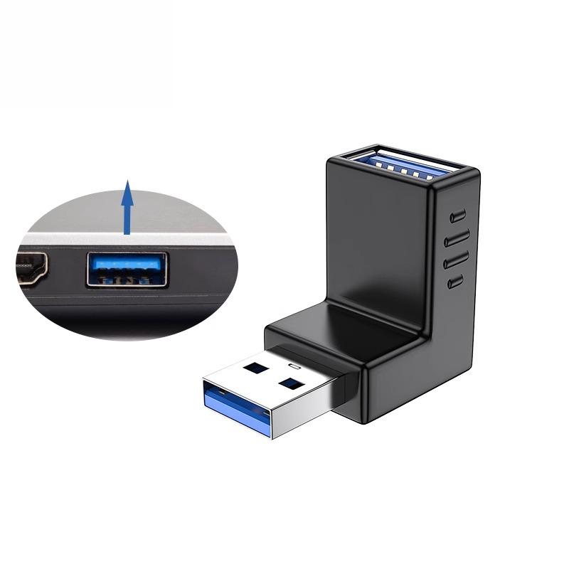 USB3.0 adapter male to female 90-degree right-angle USB elbow to connector L-shaped USB cable male to female converter