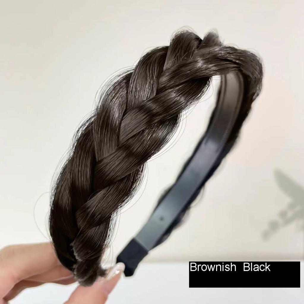 Twist Braid Wig Headband Girls Hair Accessories Hairdband Wide-brimmed Solid Bezel Head Hoop