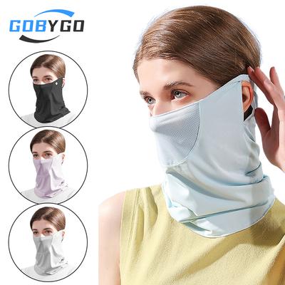 Gobygo Ice Silk Sun Mask Summer Shading Protect Against Ultraviolet Rays Quick Drying Neck Brace Face Protection Neck Men Women