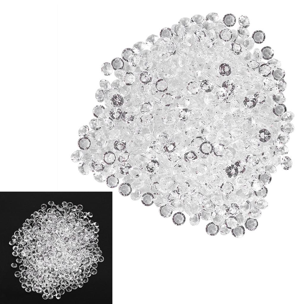 Transparent Acrylic Beads Wedding Party DIY Ornament Beautiful Accessories Decor(8mm 1000Pcs)