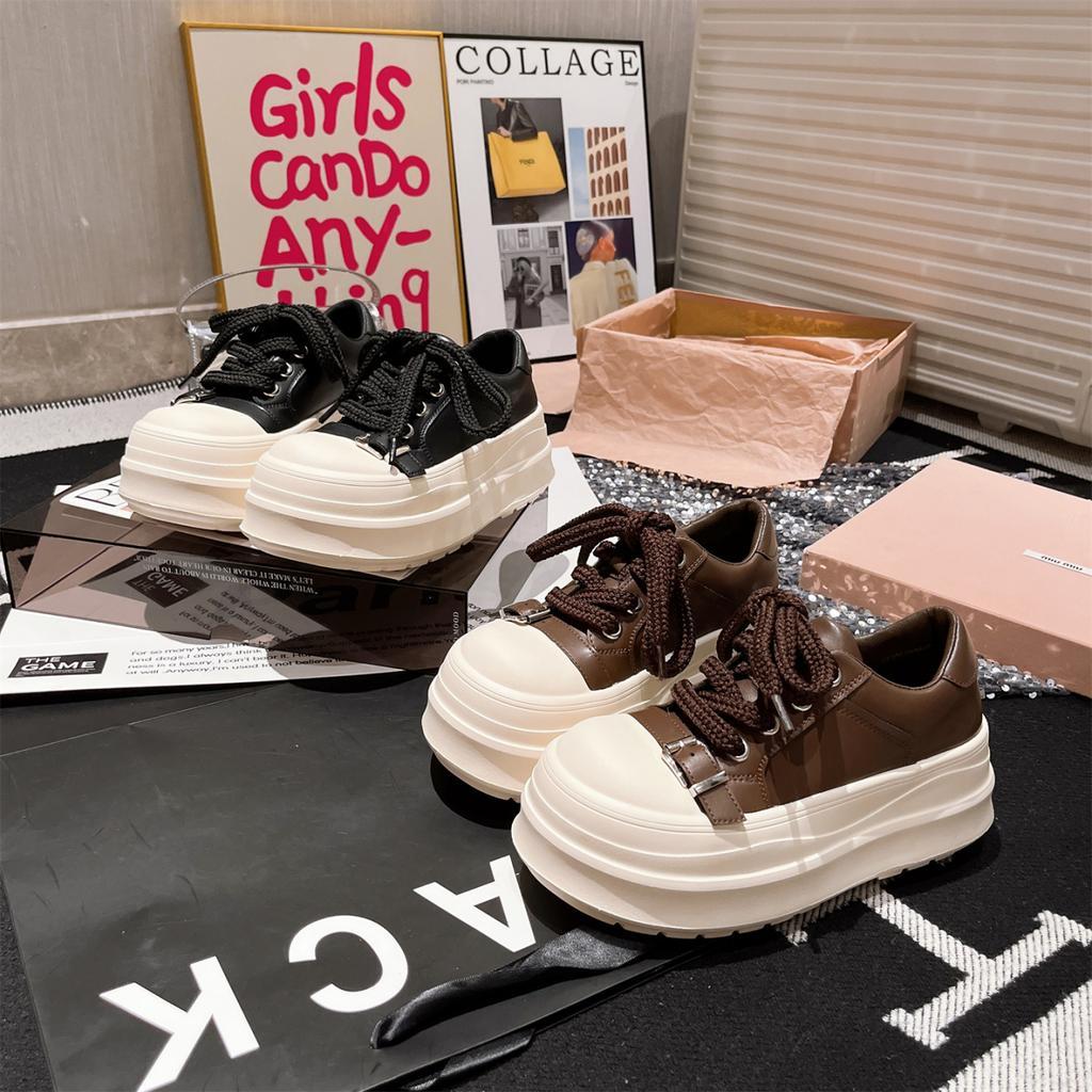 Sneakers Casual Men Women Designer Board Shoes Leather/Canvas Height Increased Flat Platform Sport Shoes