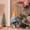 New Knitted Christmas Tree with Jingle Bell Plush Christmas Hanging Pendant Wool Crochet Christmas Tree forChristmas Party Decor