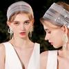 Women Adjustable Size Hairclip Multipurpose Lace Veil Hair Clip Lovely Barrettes for Weddings and Receptions