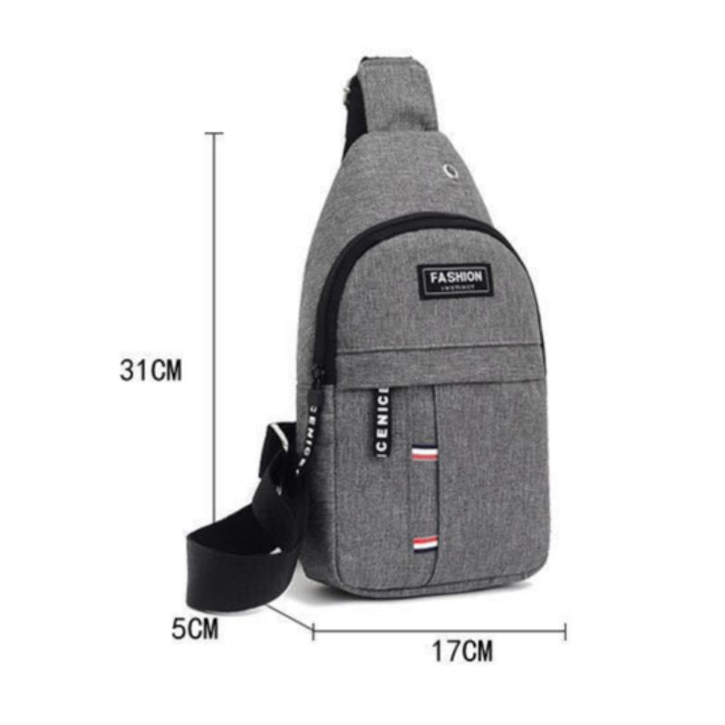 Men's Breast Bag Oblique Span Bag, Travel Small Backpack Oblique Backpack Men's Bag Sports Korean Version Breast Bag