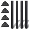 Dining Table Legs Adjustable Table Legs 4 Pcs Black 710 Mm