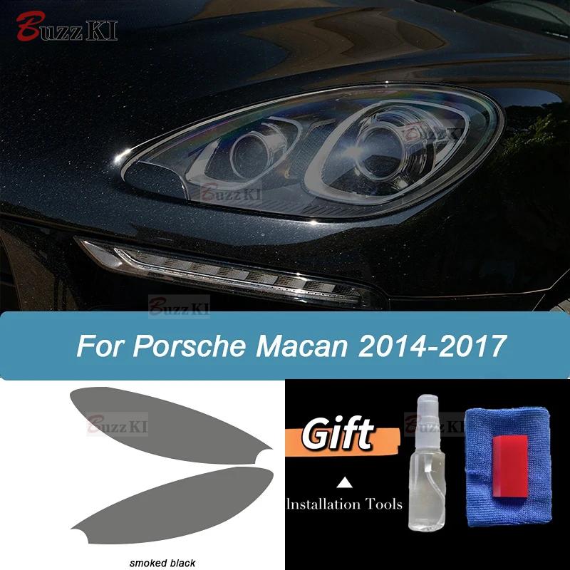 Per Porsche Cayenne 958 Macan Panamera 971 Taycan 911 Pellicola Protettiva Fari Auto Vinile Oscurato Nero Fumè Adesivo Trasparente