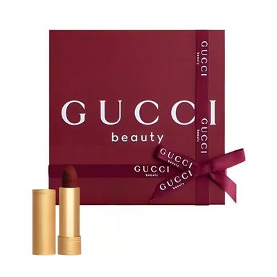 Gold Velvet Gold Tube Lipstick Gift Box Color Velvet Matte Lipstick Matte Easy To Color Complexion Cosmetics #506 Cherry Red Tone