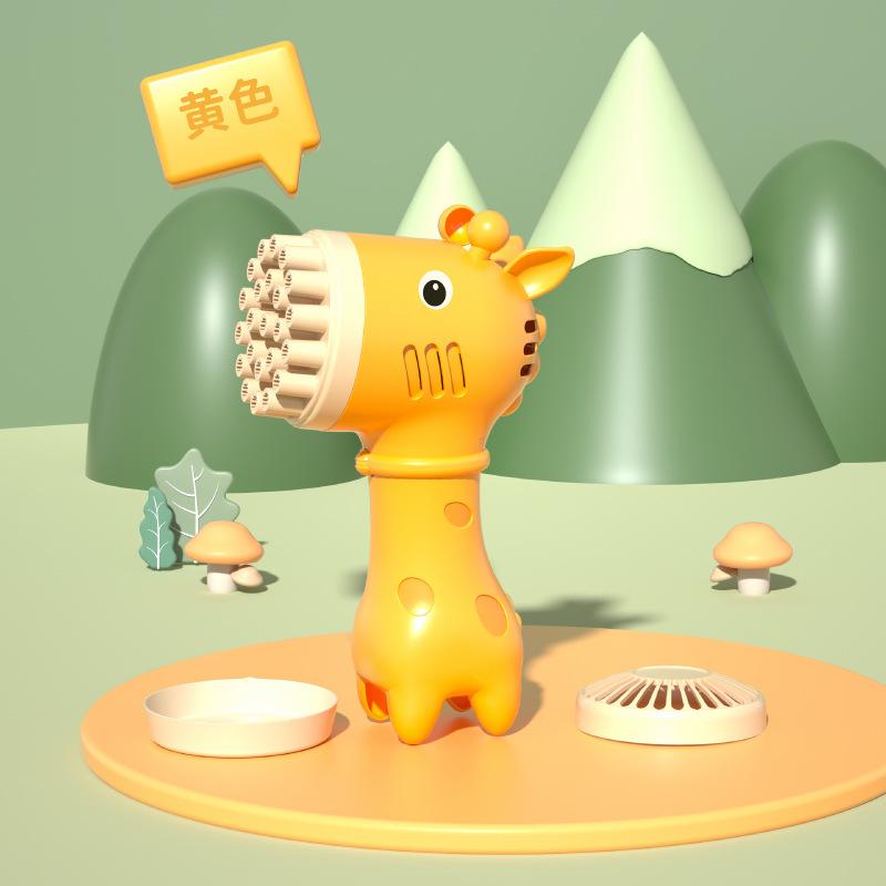 Popular Handheld Luminous Gatling Bubble Gun: Fully Automatic Bubble-Blowing Toy for Kids