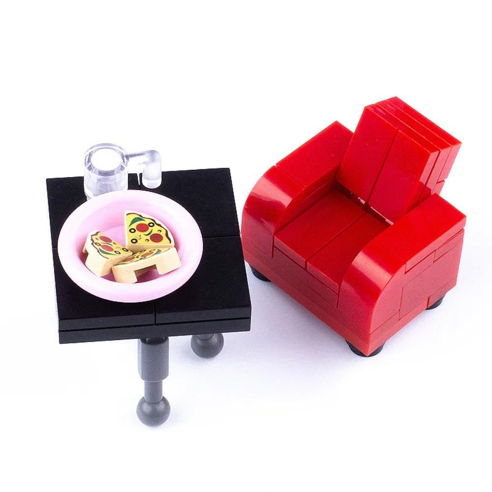 Winter City View Merry Christmas Decoration Flower Wreath Building Blocks House Home Santa Claus Figures Snow Window Bricks Toys