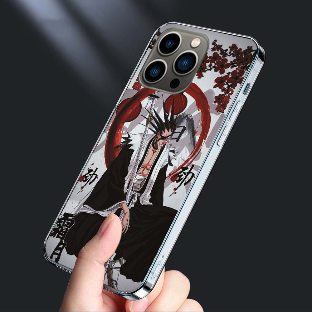 BLEACH Zaraki Kenpachi Phone Case For Iphone 16E 15 Pro 14 Plus 17E 16 17 Pro Max Air 11 12 13 Mini Shockproof Capa Cute Cove